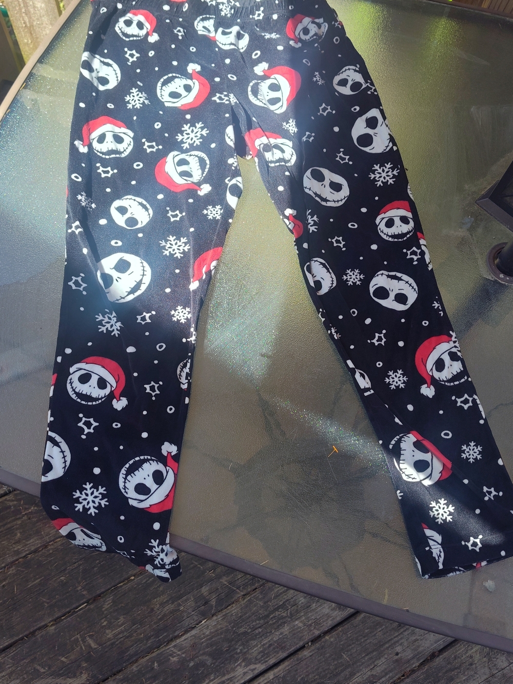 Disney fleece leggings women's size small featuring Jack skellington